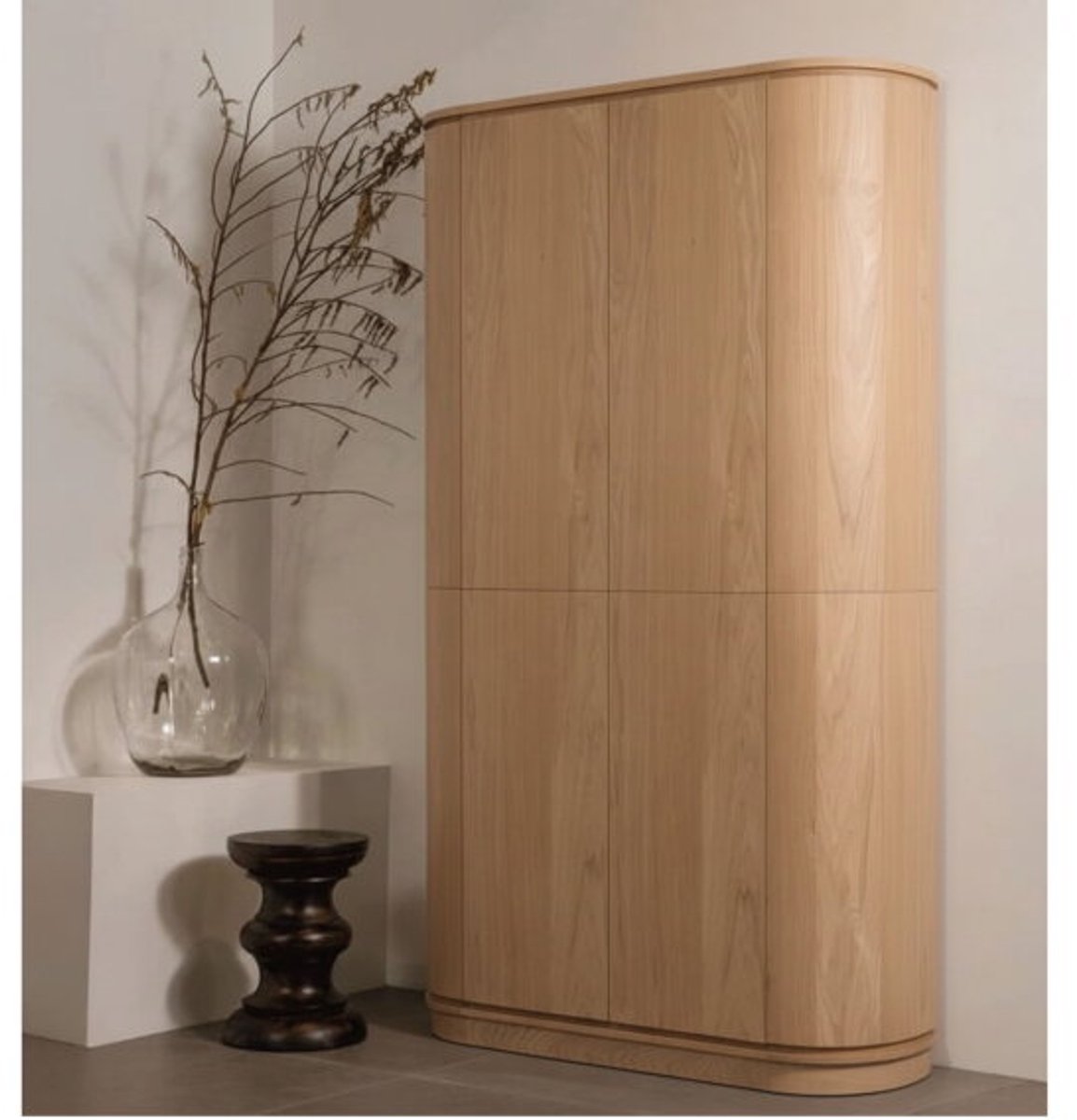 Meubelplaats Buffetkast Lazlo eiken 115x43x168 cm - Naturel