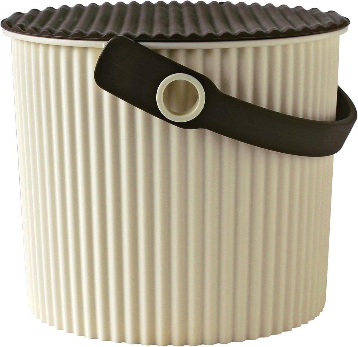 Mini Opbergemmer met Deksel - Beige Bruin
