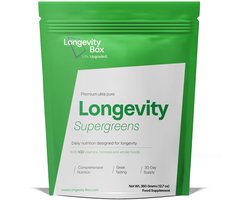 Longevity Box Super Greens superfood groenpoeder 100 ingrediënten 300 g