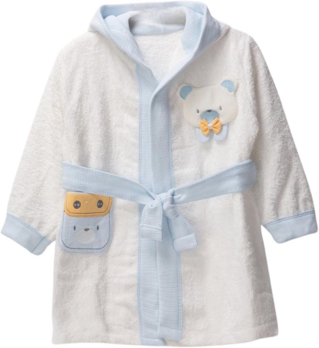3-delige badjasset voor baby's en kinderen, Katoenen badjas, handdoek en pantoffels, Zachte babybadjassen voor Jungs en meisjes 0-24 maanden