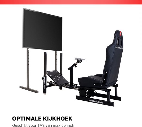 REBBLERS® TV Standaard voor SIMR Series Racing Simulator Cockpits - Vrijstaand Monitor Standaard - Verstelbaar & Vergrendelbaar van Merkloos — afbeelding 2