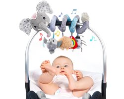 Sensorisch speelgoed autostoel wieg met spiraal en muziekdoos