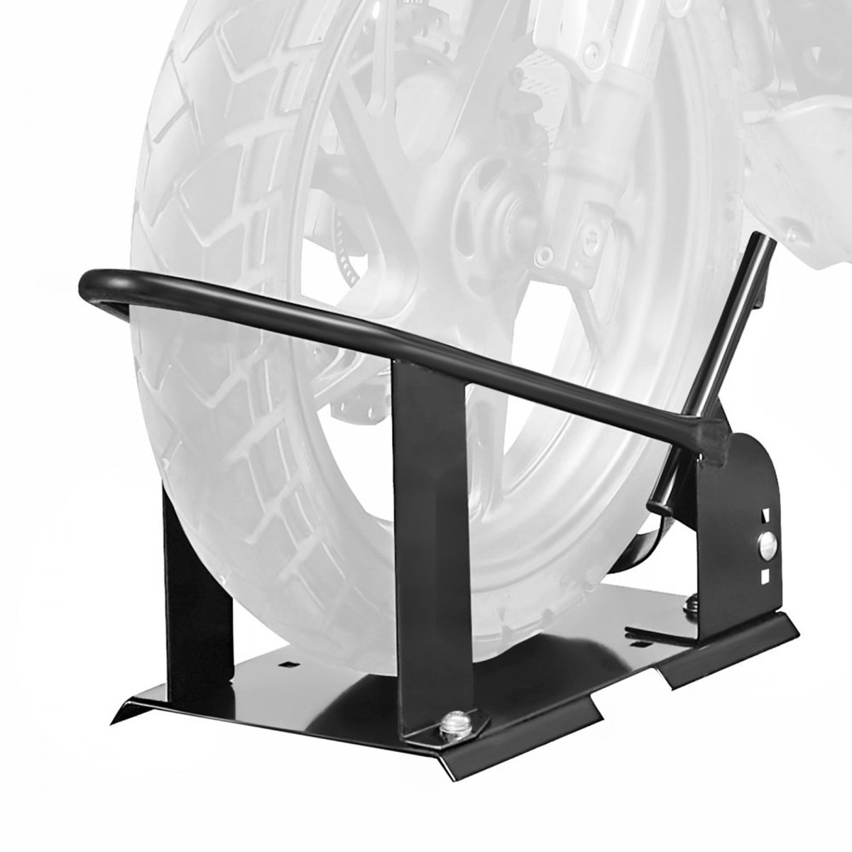 Motorfiets Wielklem - Voorwielblok - Draagvermogen 816,5 kg - Robuust staal - Verstelbaar in 3 posities - Voor 38,1–53,34 cm wielen - Geschikt voor off-road en straatmotoren