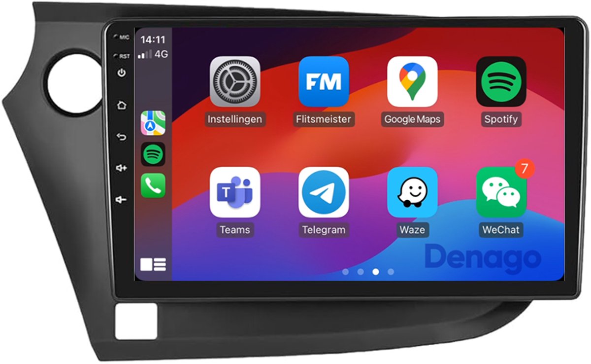 CarPlay autoradio geschikt voor Honda Insight | 2009 t/m 2014 | Android 13 | 9 inch | Draadloos Apple CarPlay & Android Auto | 2GB + 32GB | QuadCore processor | Denago DNG-A341 | Bluetooth & Wifi