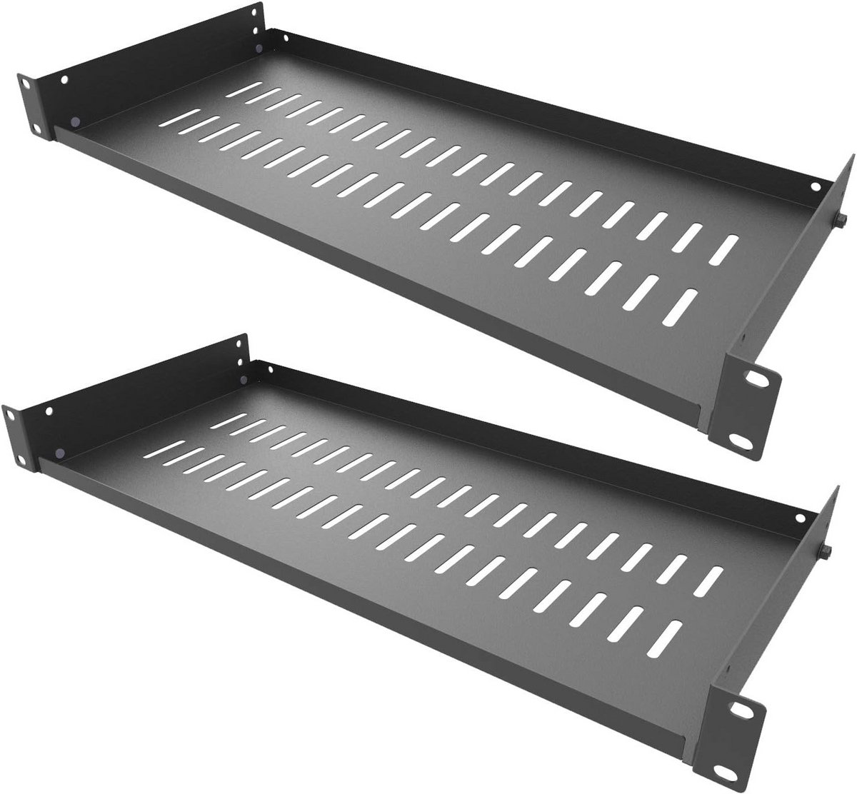 2-delige universele rekplank set voor 19 inch serverkast - diverse dieptematen