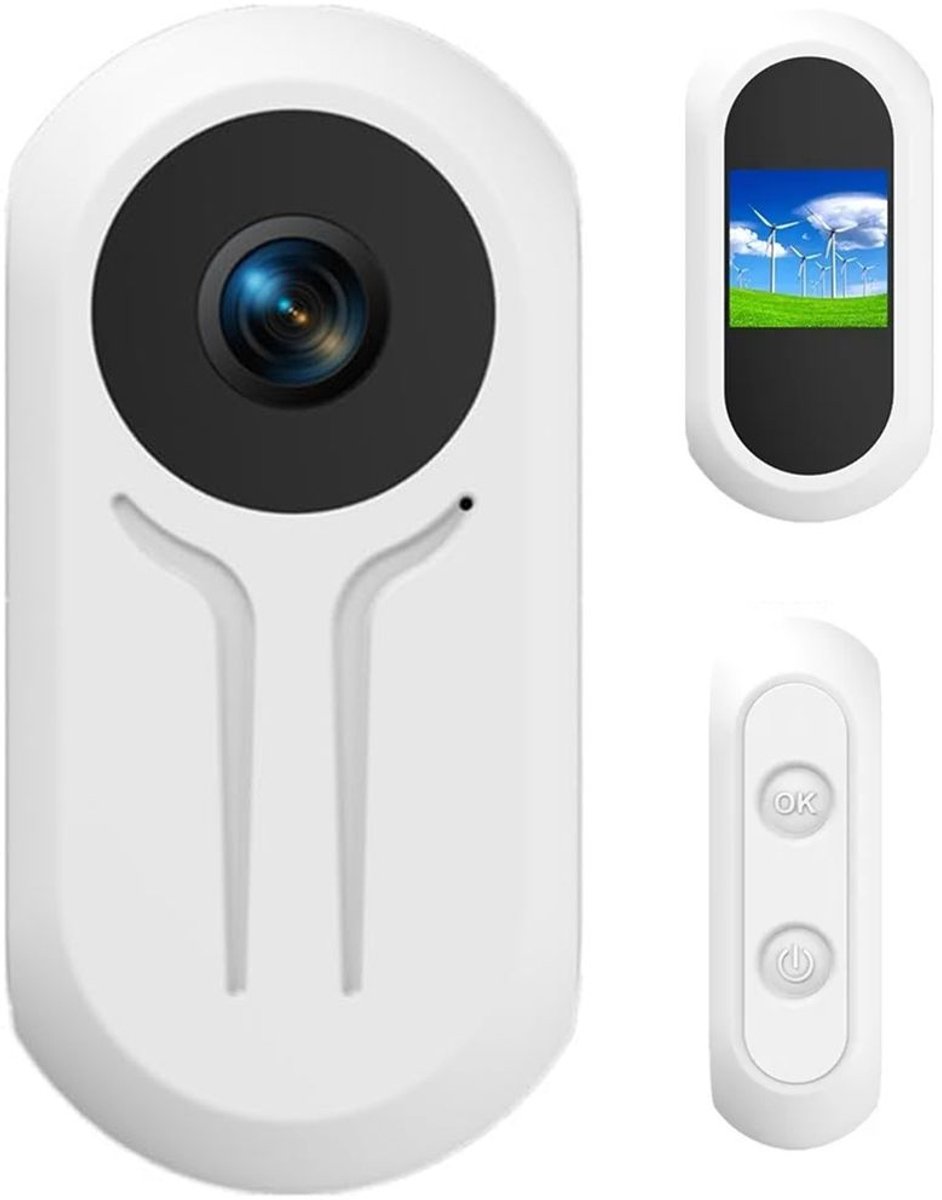 Mini-actiecamera, full HD 1080P magnetische actiecamera met scherm, draagbare duimcamera, lange batterijduur, geschikt voor buitenactiviteiten, huisdieren en reizen.