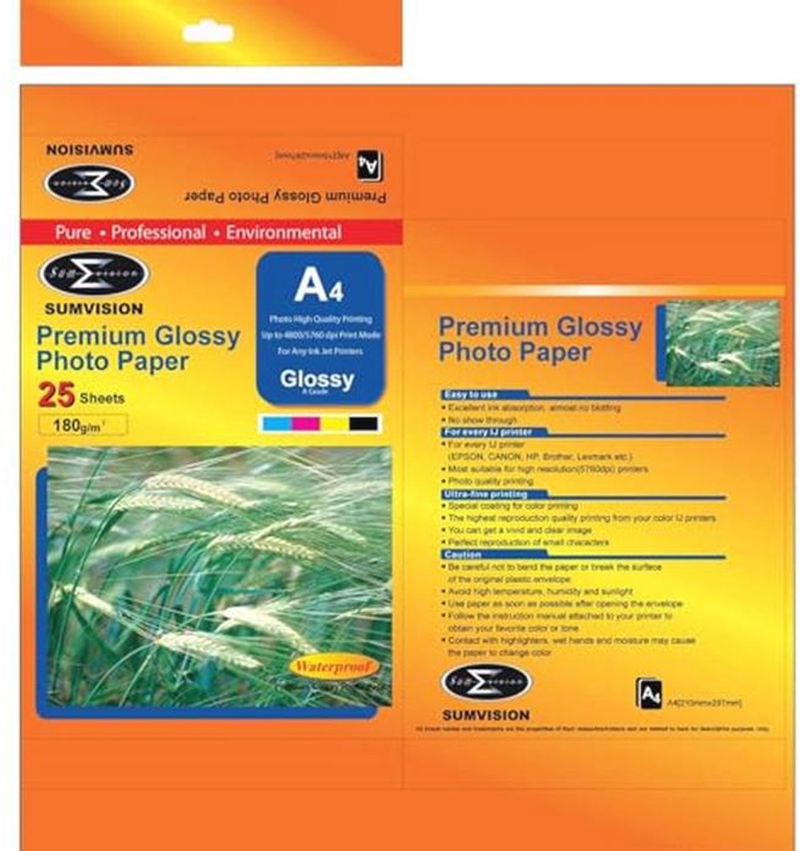 A4 Glanzend Fotopapier 180g - Professioneel Fotopapier voor Inkjetprinter - 25 Vel