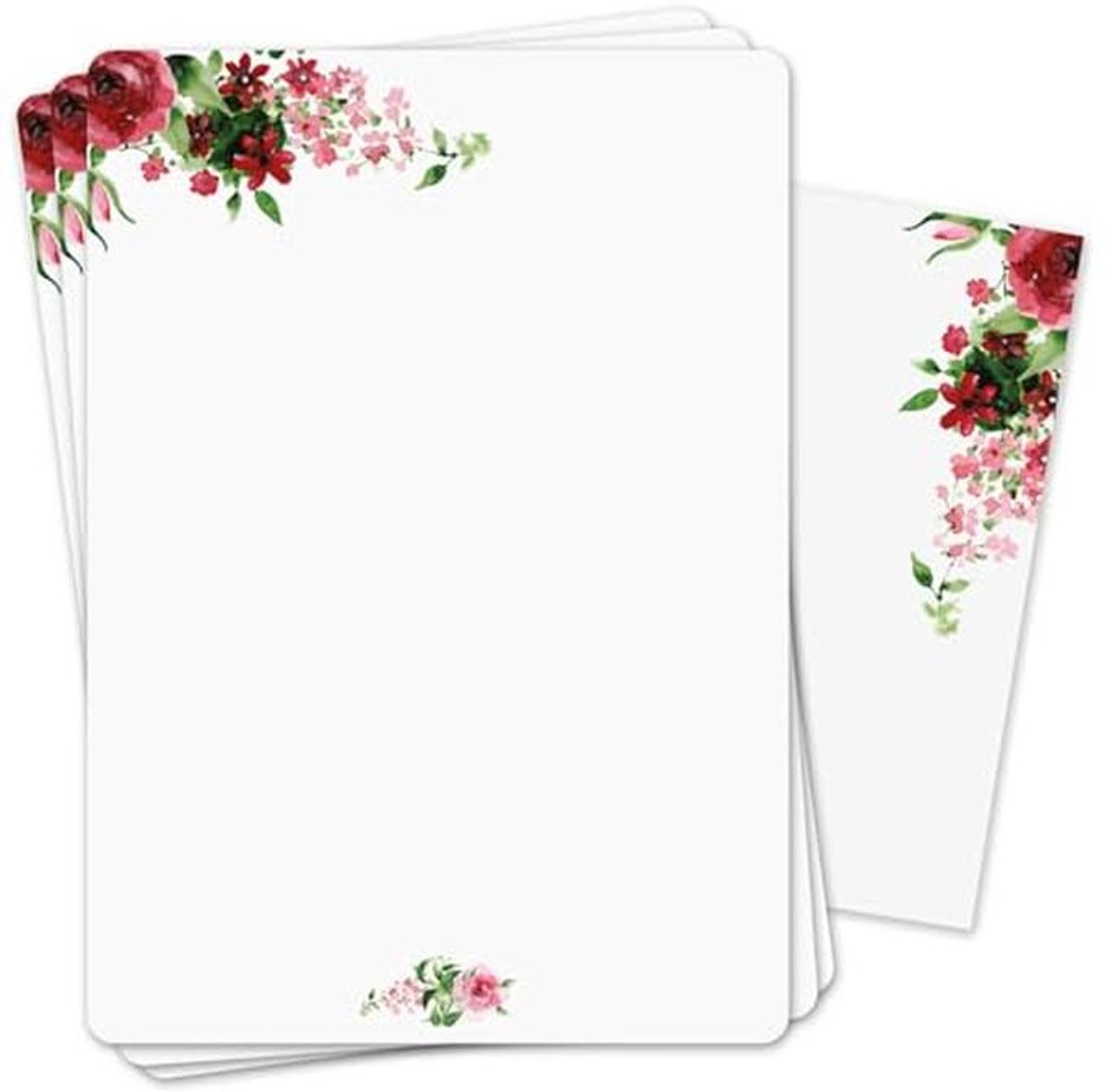 Stijlvol Briefpapierset met Rozenmotief - 50 Vellen A4 90 g/m²