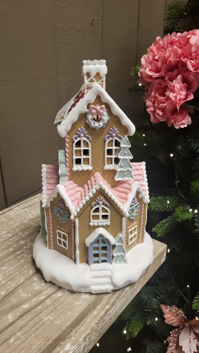 Clayre & Eef - Gingerbread - House - Peperkoek - Kerst - Led licht - 21x33cm