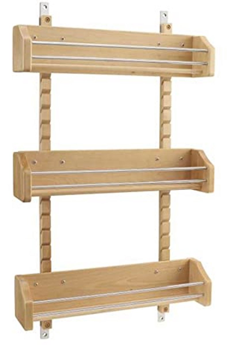 Grote Verstelbare Houten Keukenplank Met 3 Schappen