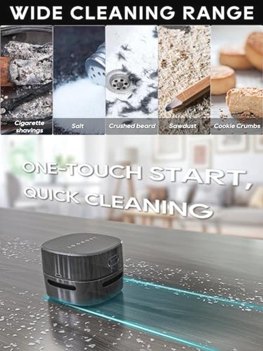 Mini Draadloze Tafelstofzuiger voor Desktop - afbeelding 3