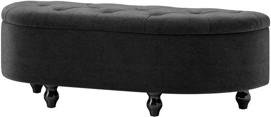 Lumaland Comfort Line zitzak-hocker, 25 x 45 cm, voor binnen, combineerbaar met bijpassende zitzak, extra sterke naden, onderhoudsvriendelijk, robuust, ronde poef, zitkussen, Bean Bag Poef, donkergrijs