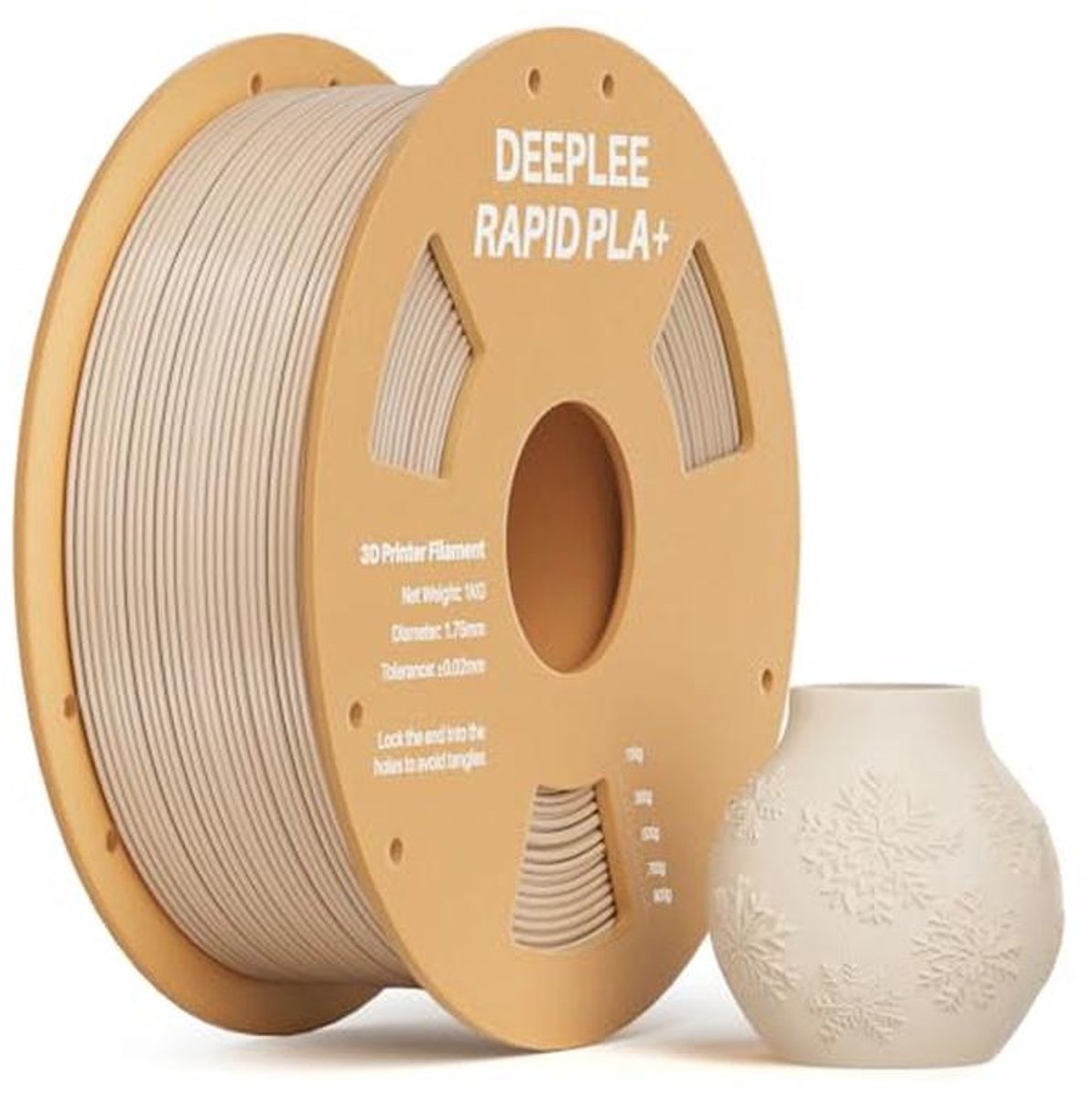 PLA Plus Filament 1,75 mm - Hoge Snelheid en Nauwkeurigheid voor FDM 3D-printers - Beige - 1 kg