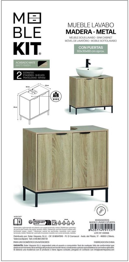 Metalen wandrek zwart 80 cm kopen? Wanddecoratie
