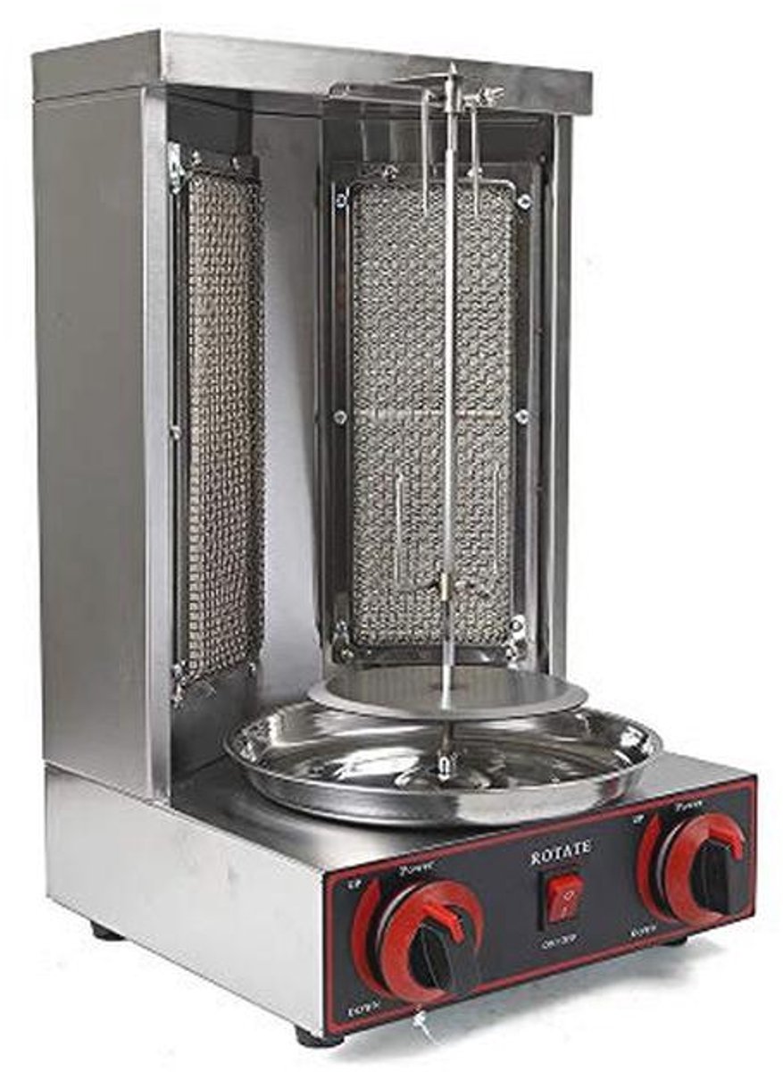 Elektrische verticale grill voor kip en döner, 3000 W - Tafelgrill en BBQ voor binnen en buiten