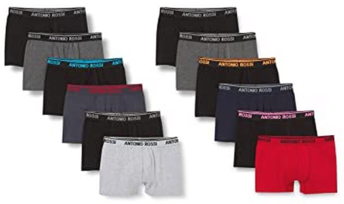 Fitted Boxer Hipsters voor Mannen - 12-Pack Comfortabele Boxershorts van Katoen
