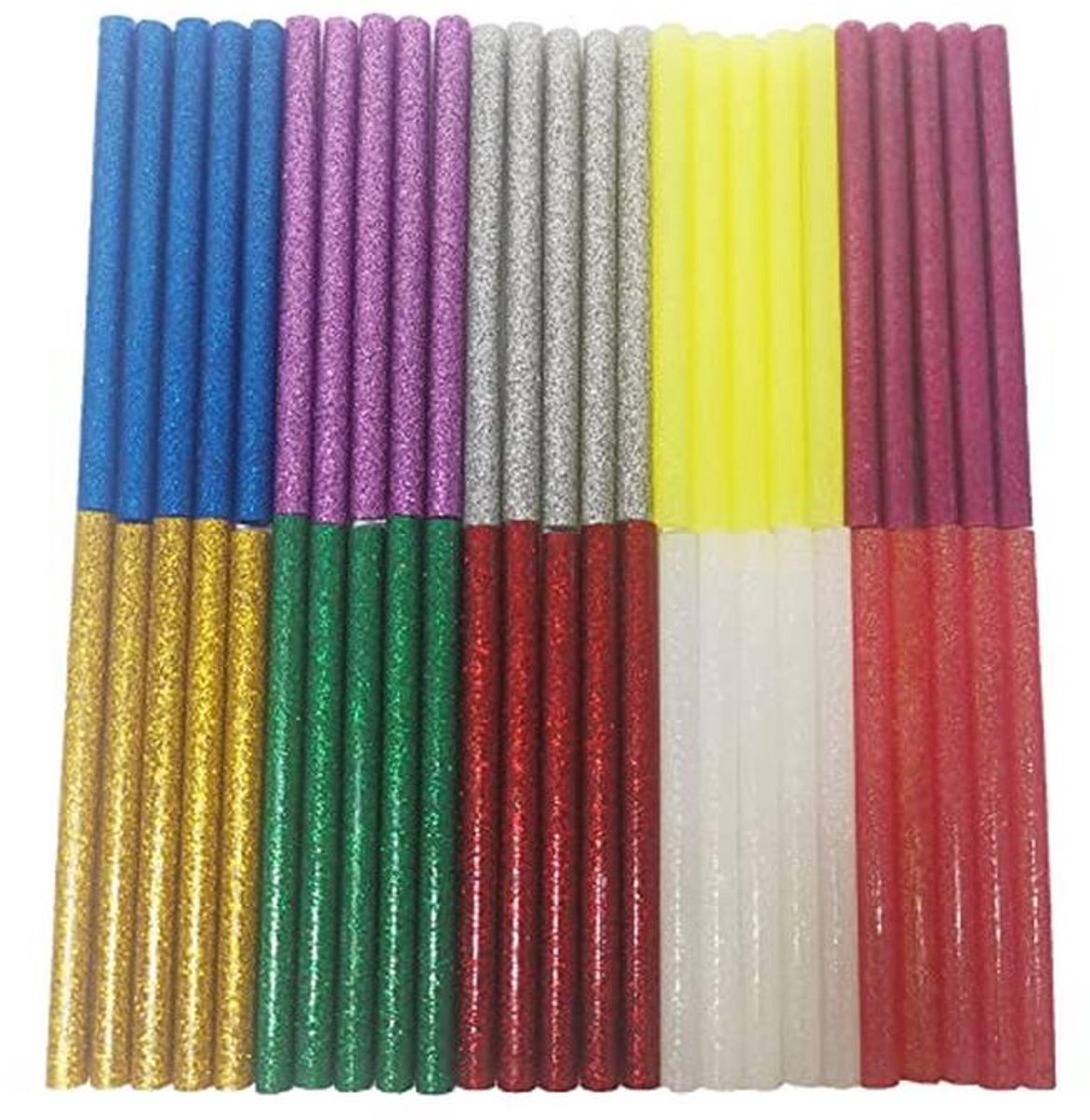 Lijmpisten van 100 x 7 mm - Meerkleurige Lijmpistolen voor Lijmpistool, Verpakking van 50 Stuks