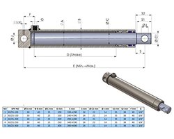 Hydraulische Cilinder Enkelwerkend Plunjer 30/25-150 - Ideaal voor Diverse Toepassingen