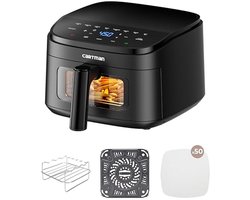 Compacte heteluchtfriteuse 3,7 liter met touchscreen en kijkvenster