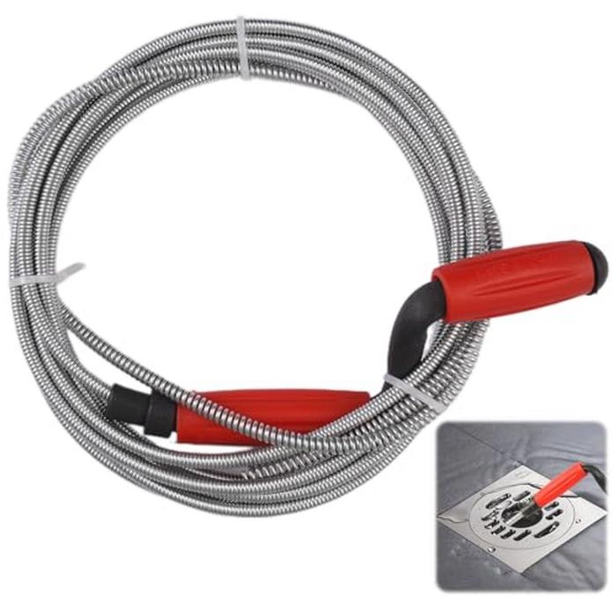 Pijpreinigingsspiraal 5 m x 6 mm - Afvoerreiniger voor Toilet en Keuken