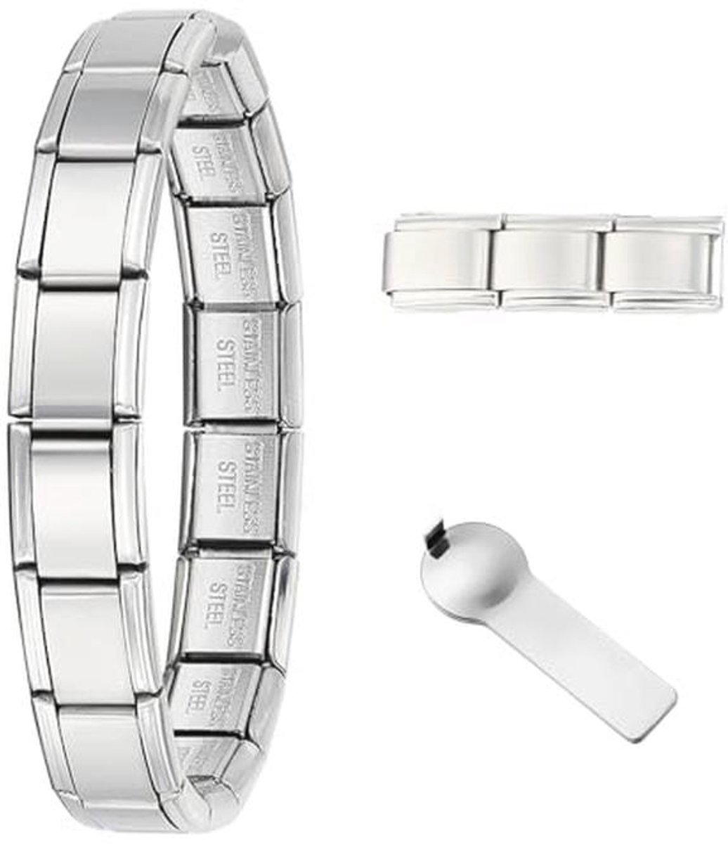 Italiaanse bedelarmband starterset voor dames en heren - Verstelbare roestvrijstalen schakels in meerdere kleuren