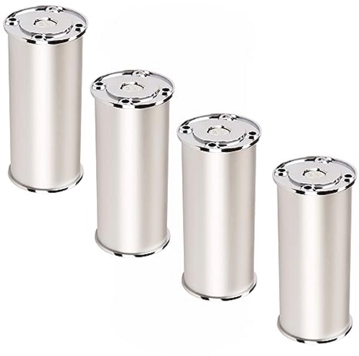 Set van 4 verstelbare meubelpoten - Aluminium/chroom, hoogte 170 mm, Ø 50 mm