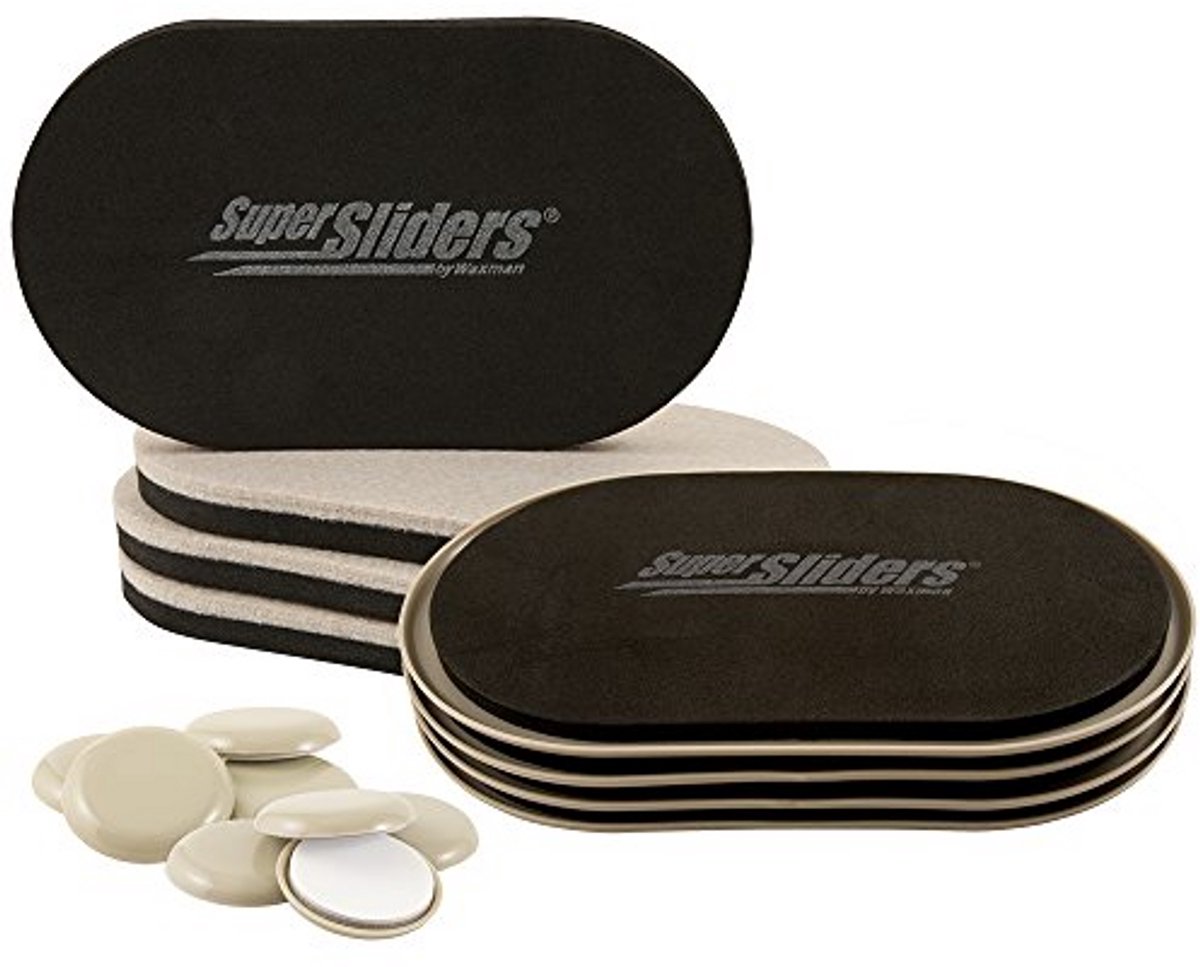 Herbruikbare XL Meubelschuivers voor Alle Oppervlakken - 8 Stuks, 9-1/2" x 5-3/4"