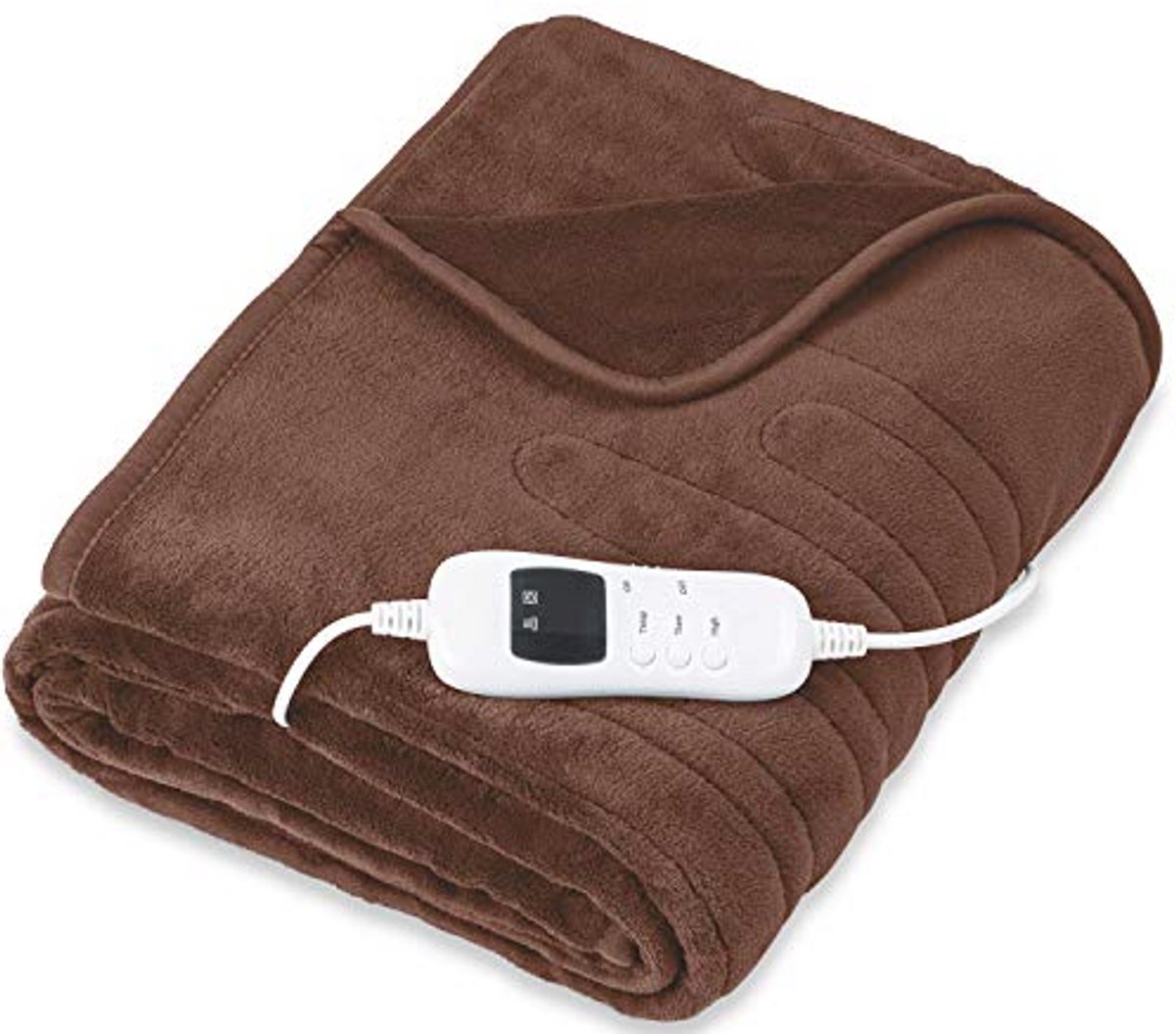 Warmtedeken van Pluche 160 x 120 cm - Elektrische Deken met Uitschakeling en Timerfunctie - 9 Temperatuurstanden - Wasbaar tot 40°C