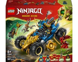 LEGO® NINJAGO® Jay's Transformerende Auto - Ninjaset met 5 Minifiguren Inclusief Jay, Nya en Dragon Form Kai - Cadeautip voor Jongens en Meisjes Vanaf 8 Jaar en Autoliefhebbers - 71856