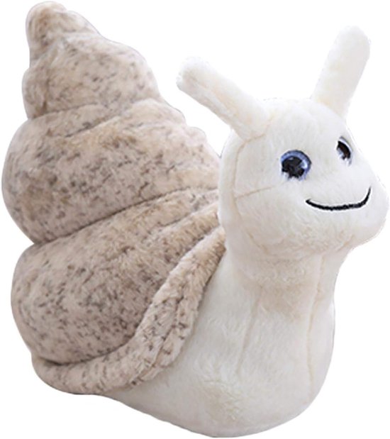 1 stuk Pluche slakkenpop - zacht en huidvriendelijk ontwerp - slaapvriendje voor kinderen - schattige en geruststellende pop - 20*22 cm - geschikt als gezelschap voor het slapengaan en als cadeau voor kinderen - melkwit — afbeelding 2