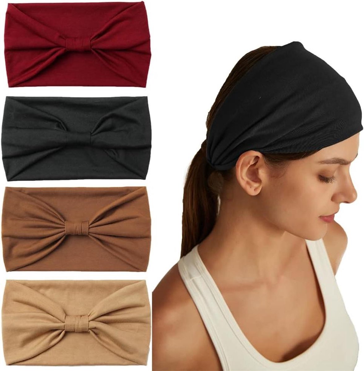 Cosensi - Zachte Elastische Hoofdband voor Vrouwen - Yoga en Sport - Boho Stijl