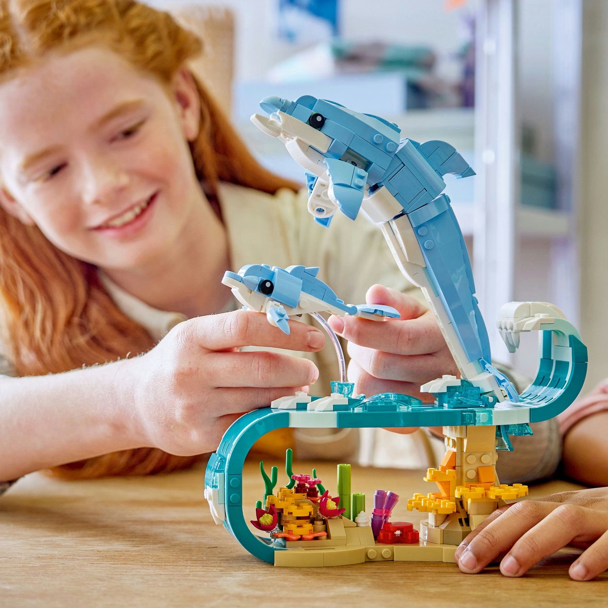 LEGO® Creator 3in1 Zeedieren: Prachtige Dolfijnen - Bouw Om tot een Zeepaardje of Krab - 31385 – foto 8