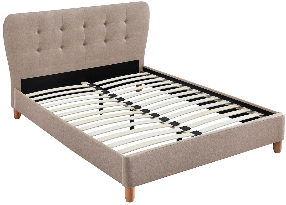 Vente-unique Bedframe stof crème 160 x 200 cm ELIDE