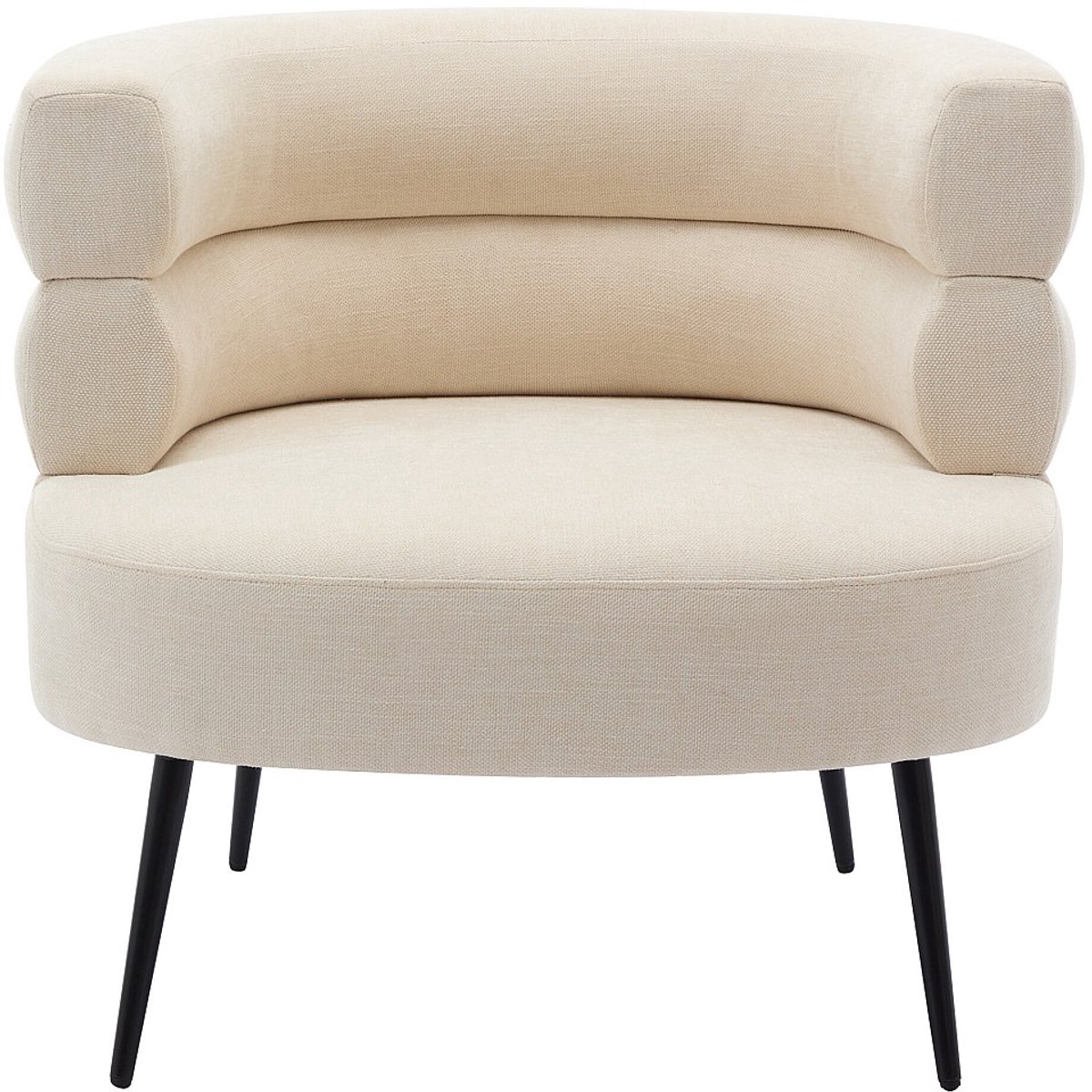Vente-unique Fauteuil van beige stof CAMEDO