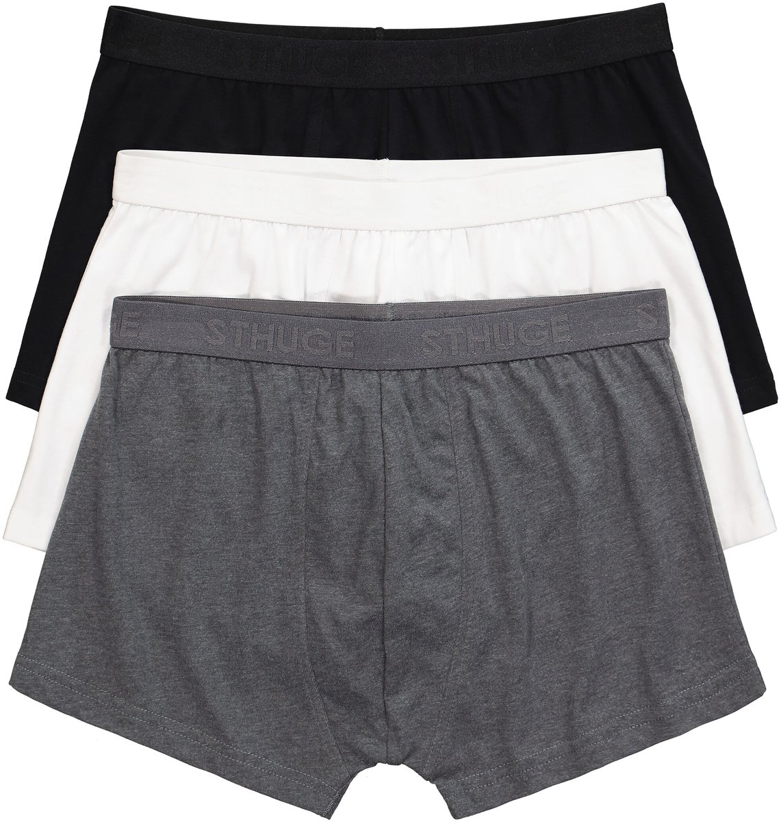 STHUGE - Heren - Hip-pants OEKO-TEX set van 3 onderbroek - Zwart - Maat 5XL