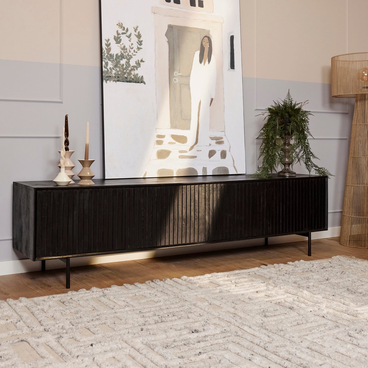 Starfurn Tv-meubel Madison 210 cm - zwart