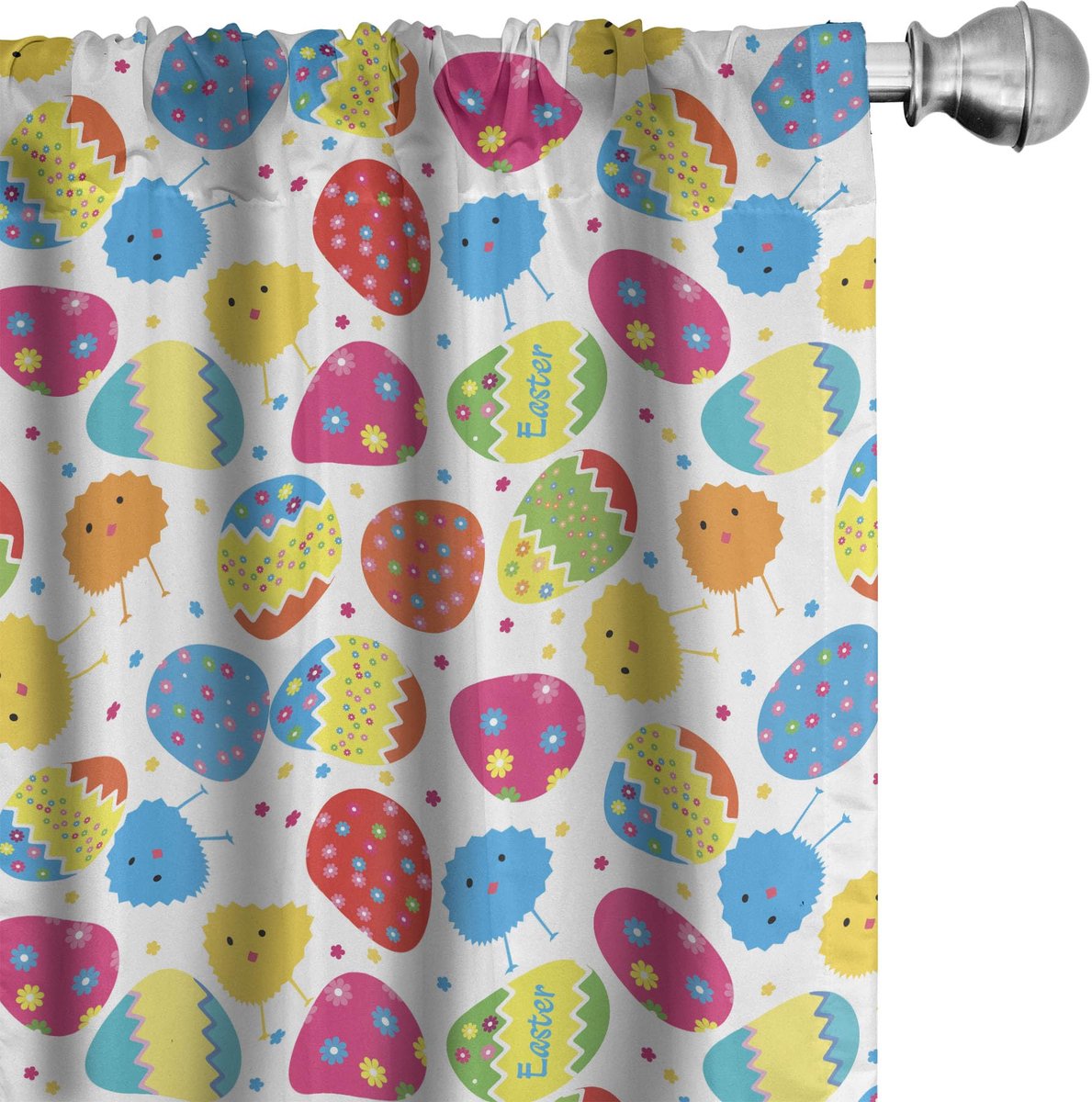 ABAKUHAUS Voorhangset – 2x75x245 cm – Multicolor, microvezel, halfdonkerend Meerkeurig