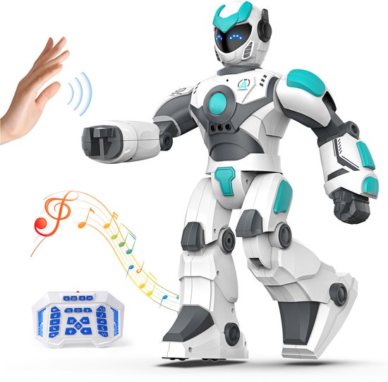 VATOS 2-Pack Robot Speelgoed - 40cm Grote RC Robot - Met Spraak- en Gebaarherkenning - Zingend & Dansend Speelgoed - Educatief STEM Cadeau voor Kinderen 3-8 Jaar
