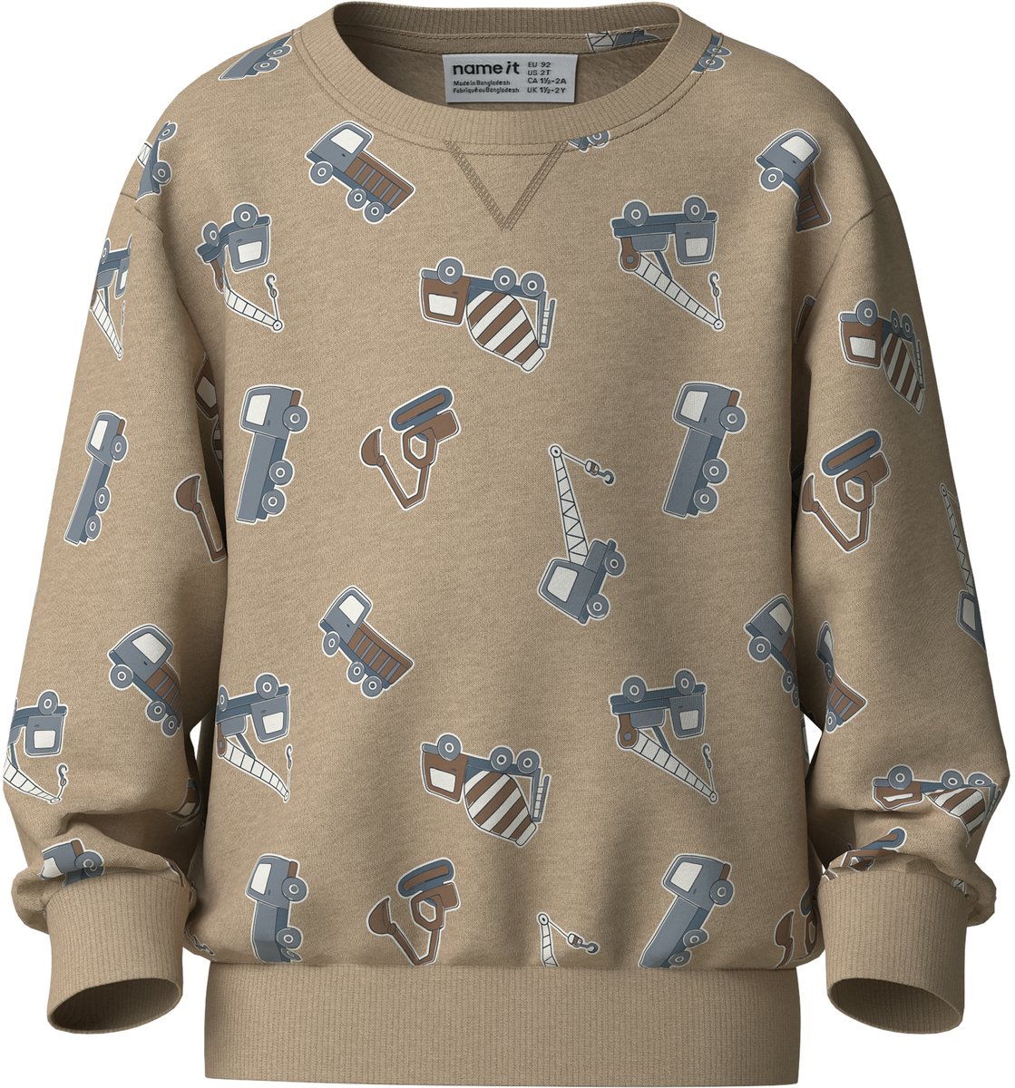 NAME IT - NMMVIMO LS NREG AOP SWEAT BRU Jongens Trui