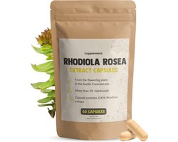 Cupplement Rhodiola Rosea 500 mg 60 Capsules - Rosavins – Focus – Rozewortel – Nootropic