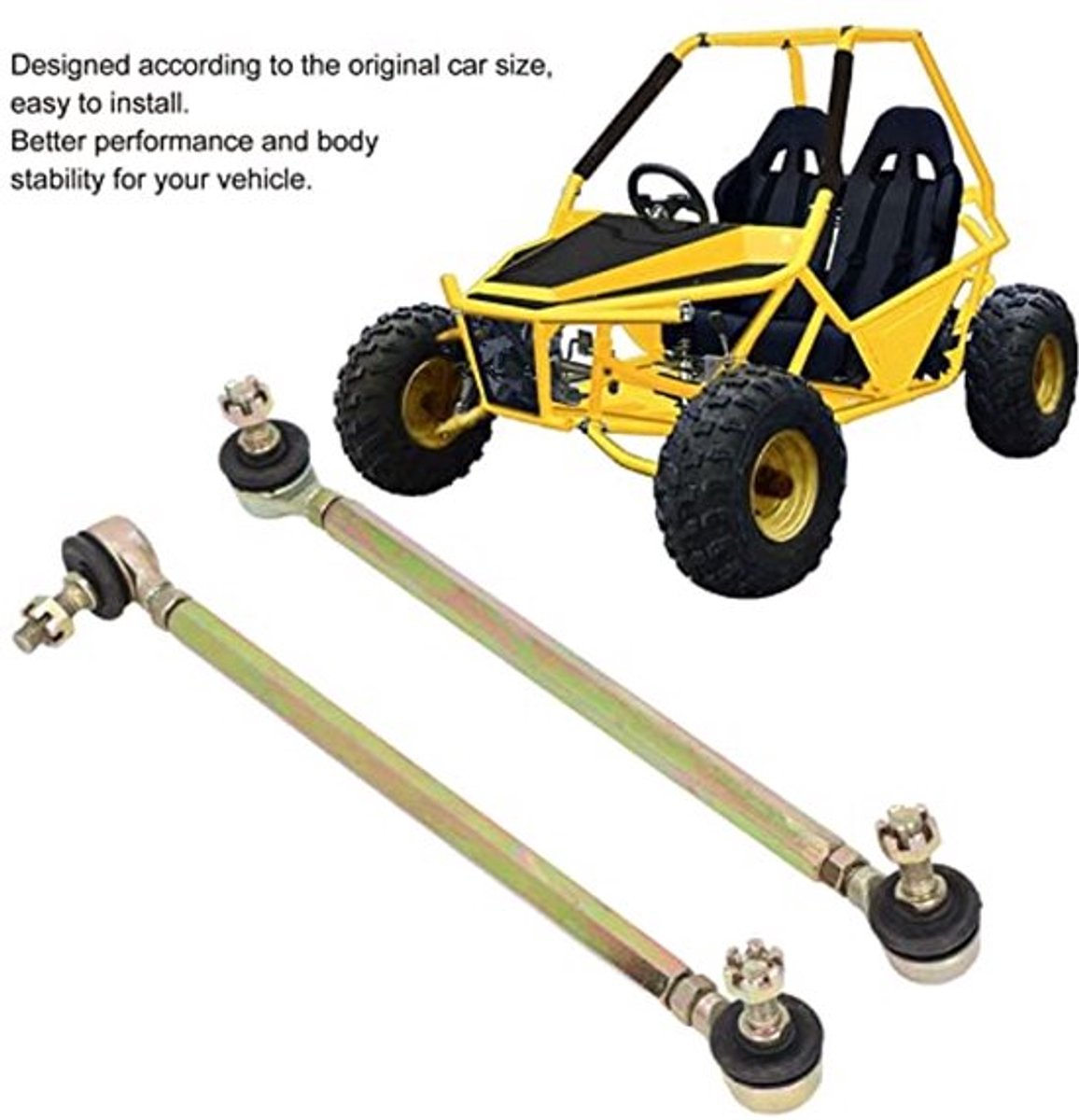 Kogelgewricht Trekstang 250mm - 10mm Draad - Staal Legering voor 125cc Quad ATV
