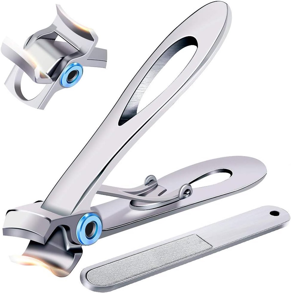 Nagelknipper voor dikke nagels - RVS Heavy Duty, extra brede opening