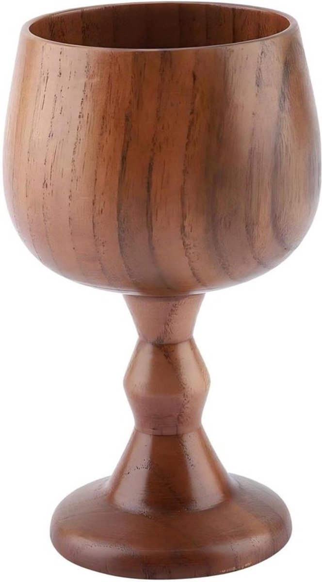 Elegante houten wijnbeker voor wijn, koffie, thee en melk