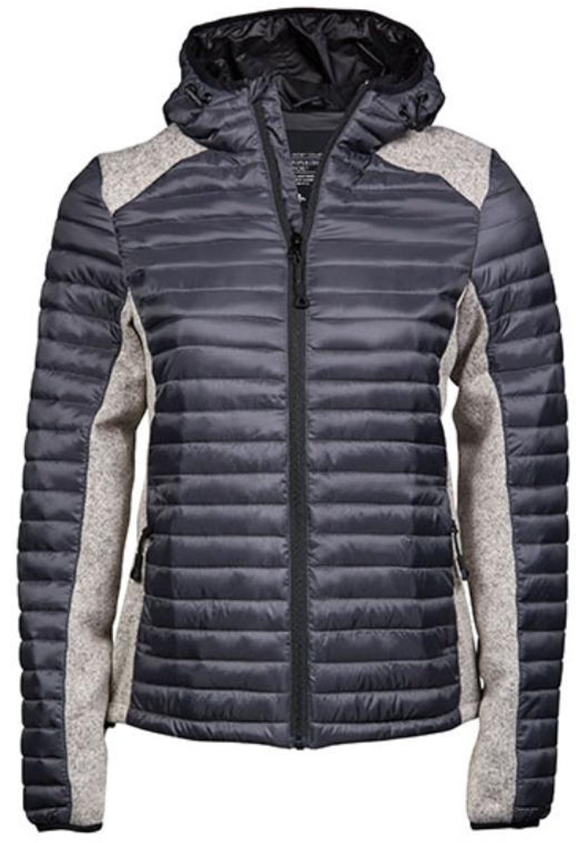 Tee Jays Women´s Hooded Outdoor Crossover Jacket TJ9611 SPACE MELANGE Grijs