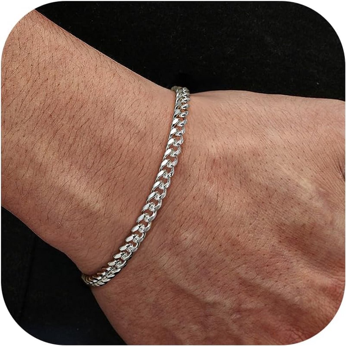 925 Zilveren Herenarmband Cubaaanse Figaro Schakels | 19-21 cm | Herensieraden