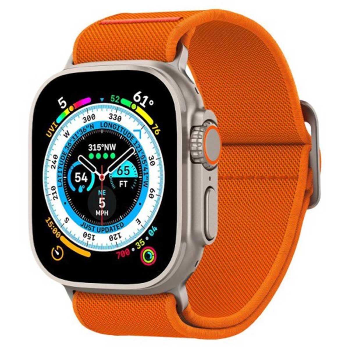 Spigen Fit Lite Ultra Watchband - Geschikt voor Apple Watch 4-5-6-7-8-SE-Ultra (42-44-45-49mm) - Oranje