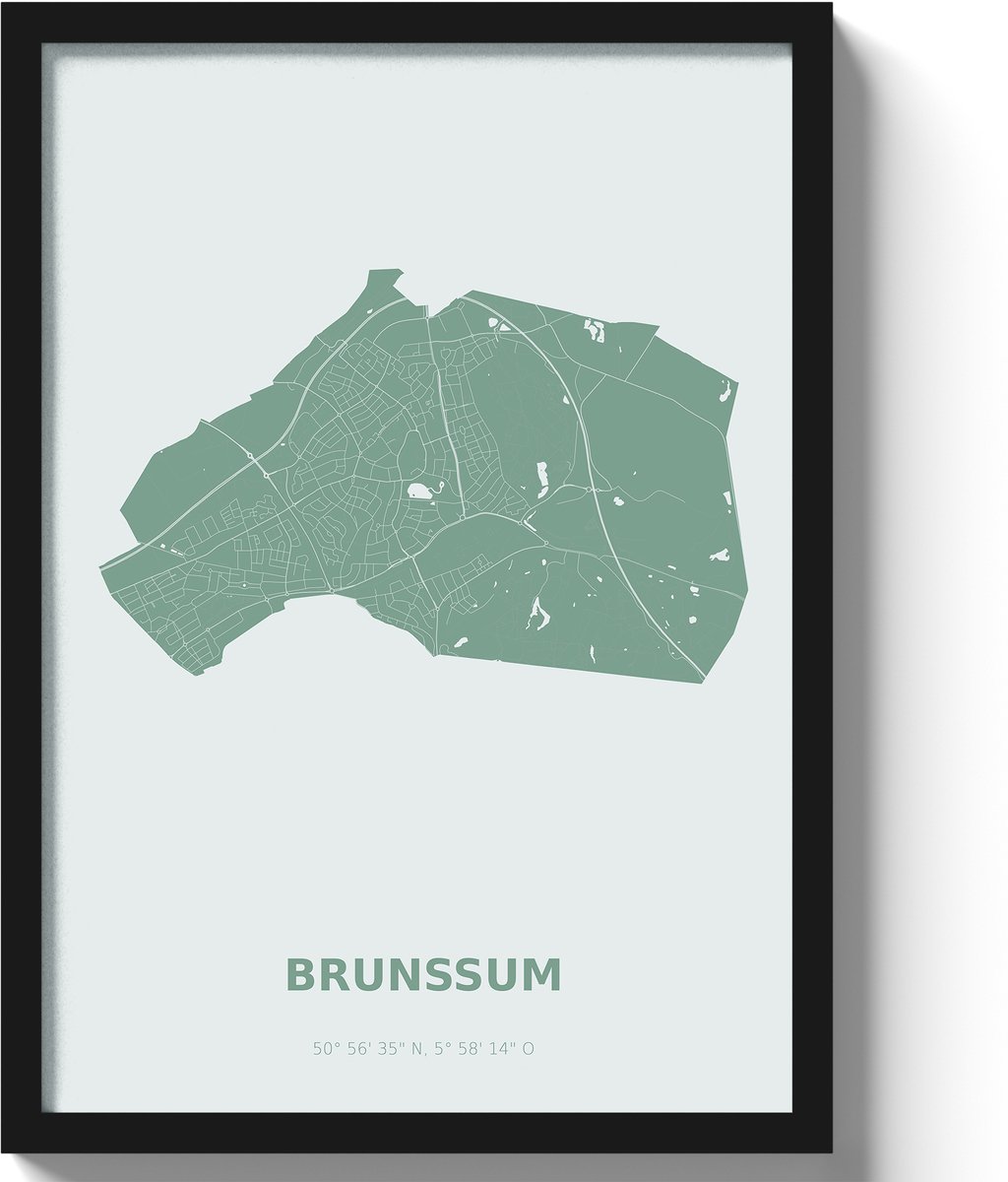Poster Brunssum A3 - 30 x 42 cm - Groen (Exclusief Lijst)