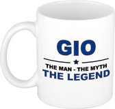 Gio The man, The myth the legend cadeau koffie mok / thee beker 300 ml