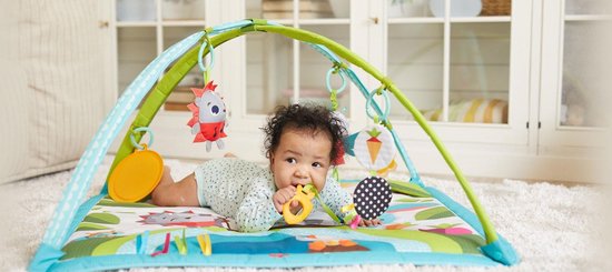 Tiny Love Boho Chic XL Super Mat, Extra grote speelmat, Zachte babymat, Met houten speelgoed, 0 m