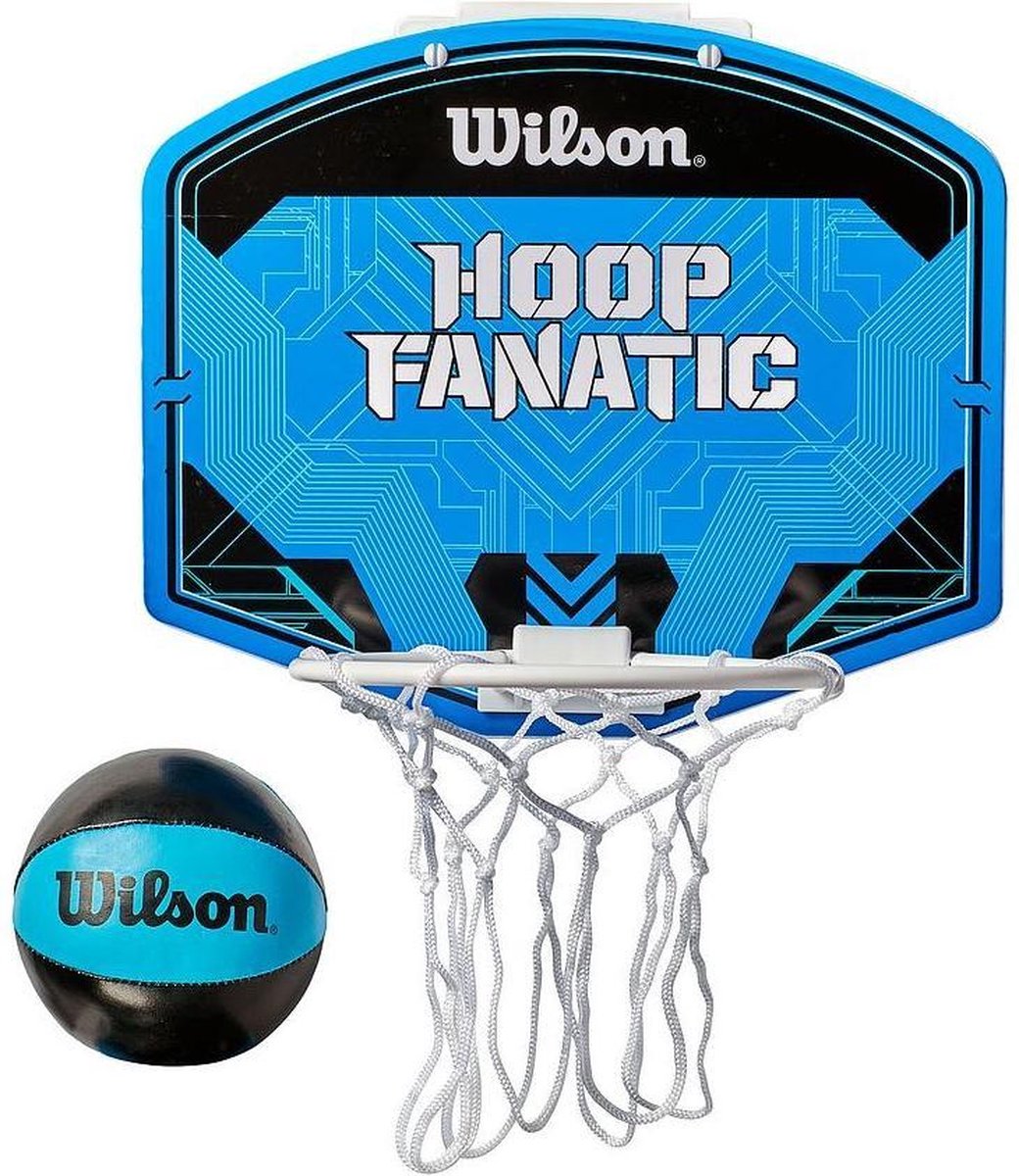 Wilson Mini-basketbalring Hoop Fanatic Blauw/zwart 2-delig - Wilson